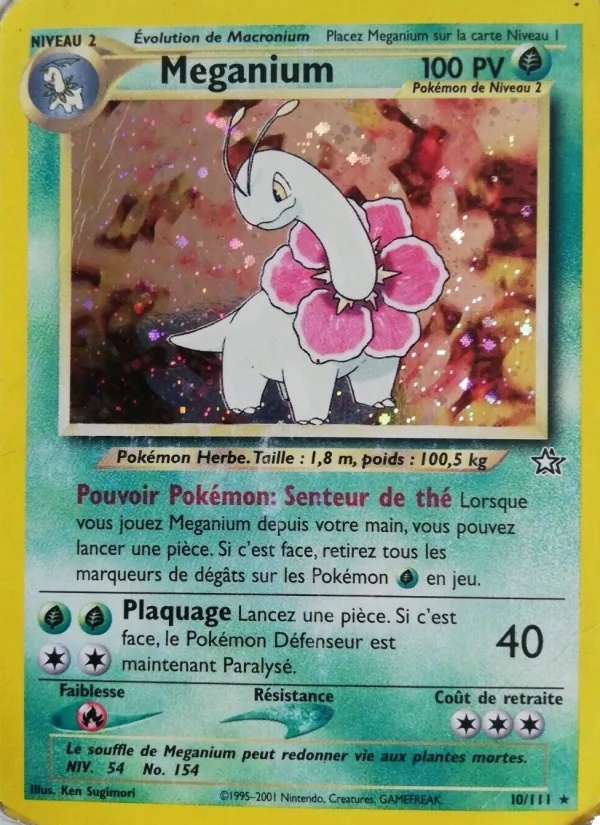 Méganium 10/111 - Neo Genesis - 1re Édition - Pokémon JCC