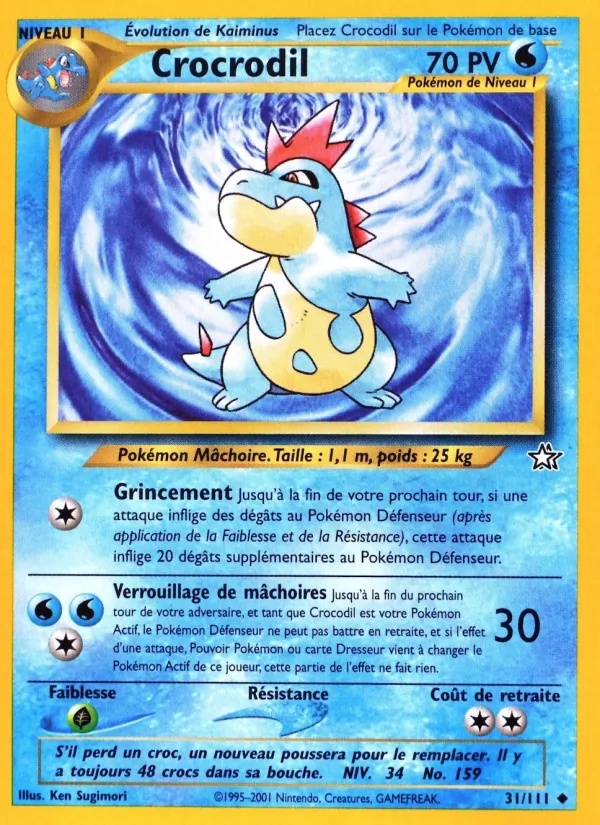 Crocrodil 31/111 - Neo Genesis - Pokémon JCC