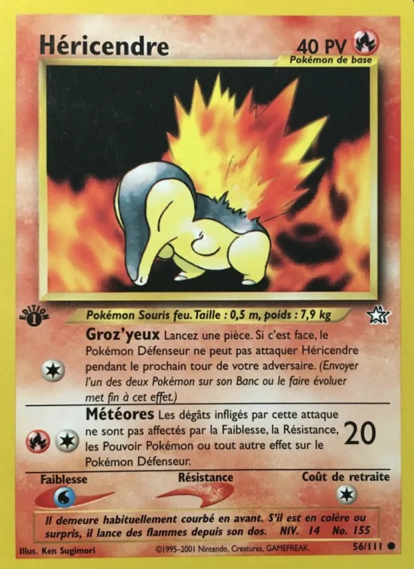 Héricendre 56/111 - Neo Genesis - Pokémon JCC