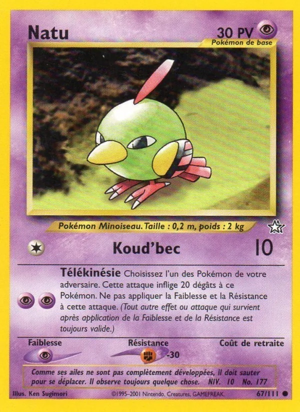 Natu 67/111 - Neo Genesis - Pokémon JCC