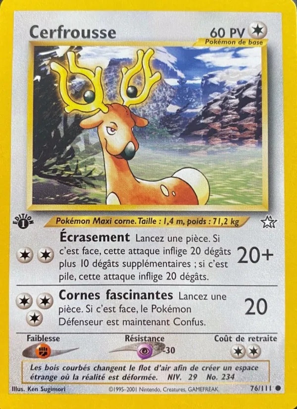 Cerfrousse 76/111 - Neo Genesis - Pokémon JCC