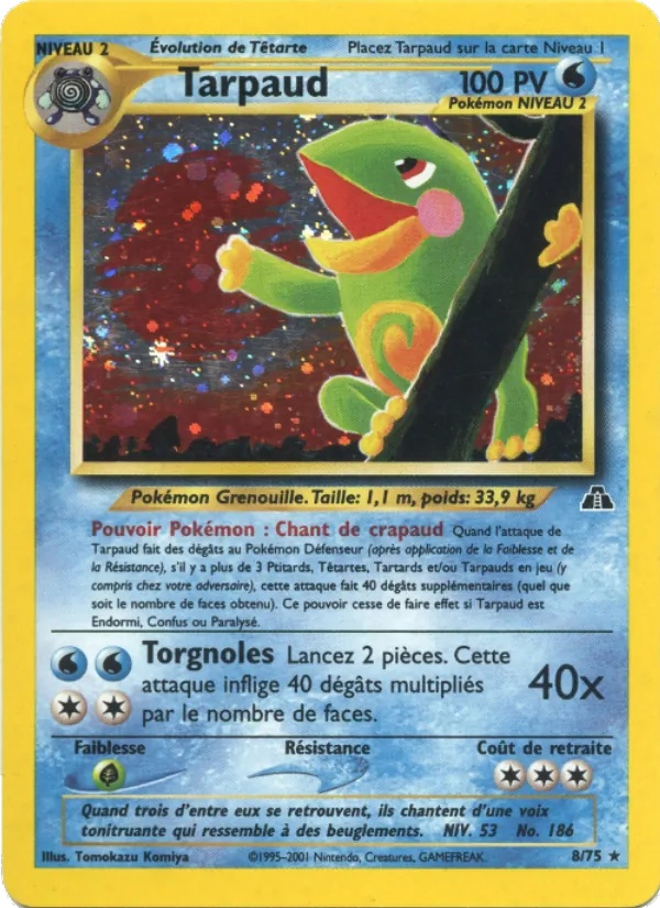Tarpaud 8/75 - Neo Discovery - 1re Édition - Pokémon JCC