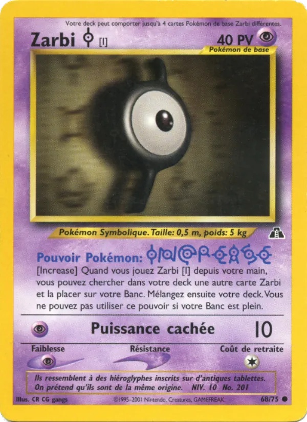 Zarbi I 68/75 - Neo Discovery - Pokémon JCC