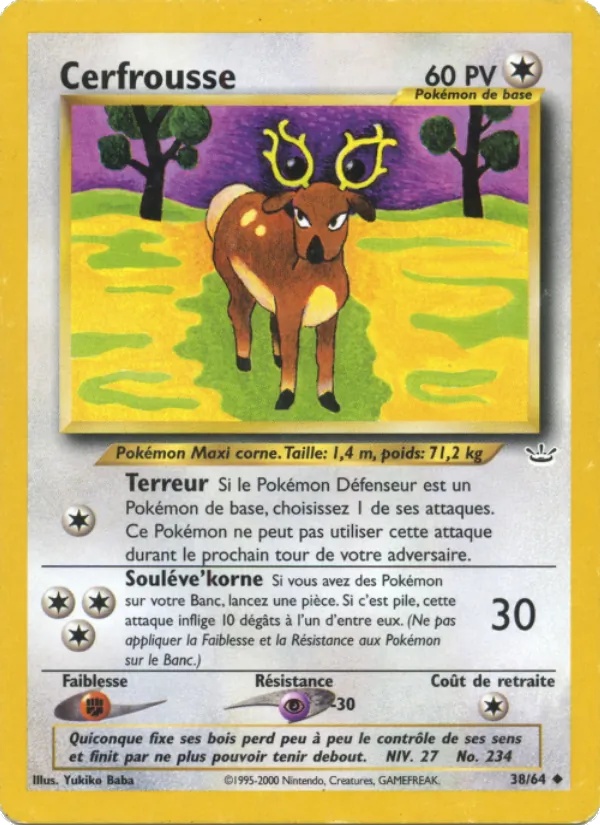 Cerfrousse 38/64 - Neo Revelation - Pokémon JCC